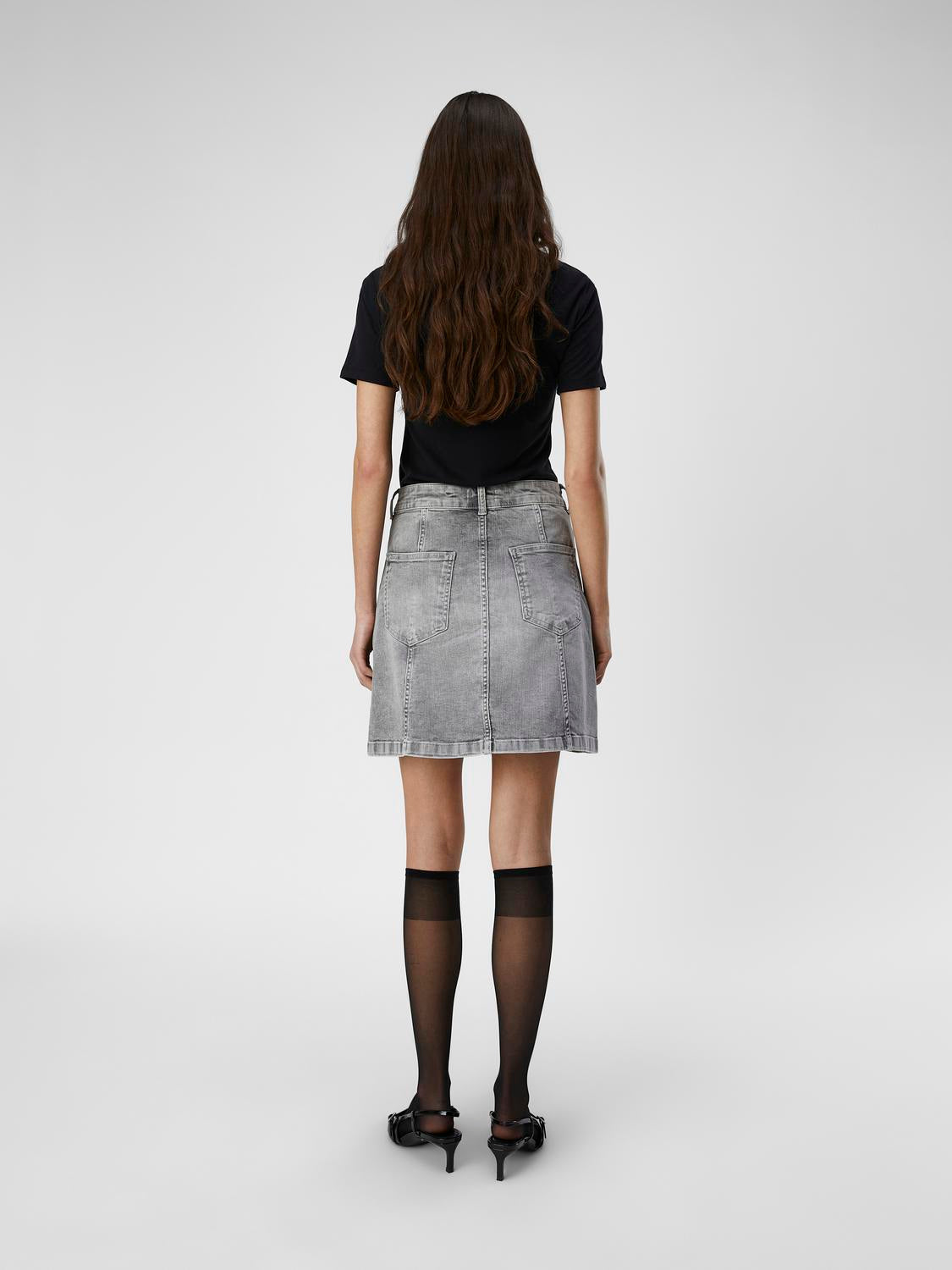 OBJHARPER Skirt - Grey Denim